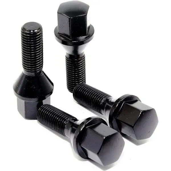 Set of 20 Veritek 14x1.5mm Black Wheel Lug Bolts