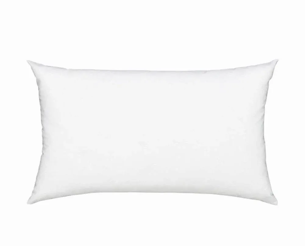 Fennco Styles Premium Polyester Fiber White Pillow Insert - Made in USA | Square, Round, and Rectangular (11”x15” Rectangle)