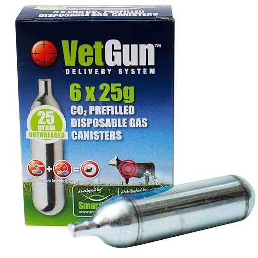 Vet Gun CO2 25gm 6 Pack 25GM