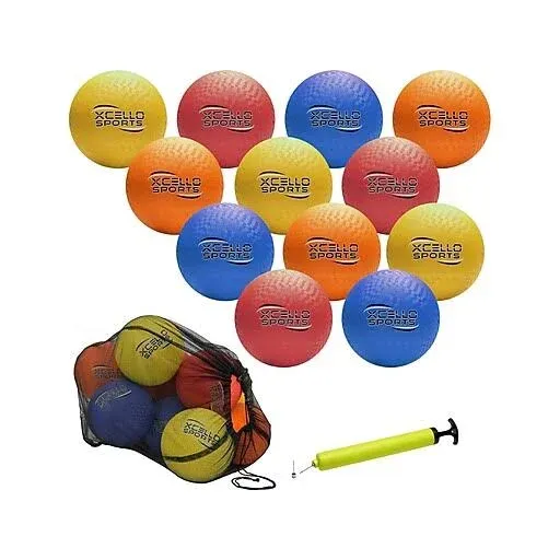 Xcello Sports Playground Ball Set with Pump and Carry Bag