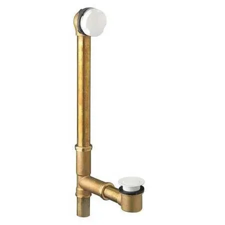 American Standard 1583470.295 Universal Bathtub Drain with Rotary Knob, Full, Satin