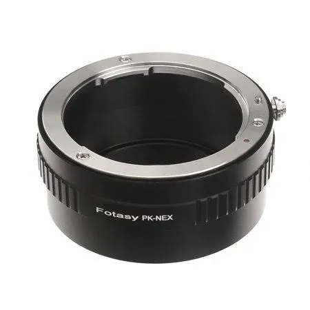 Fotasy Manual PK Lens to Sony E-Mount Adapter, Compatible with Pentax K Mount