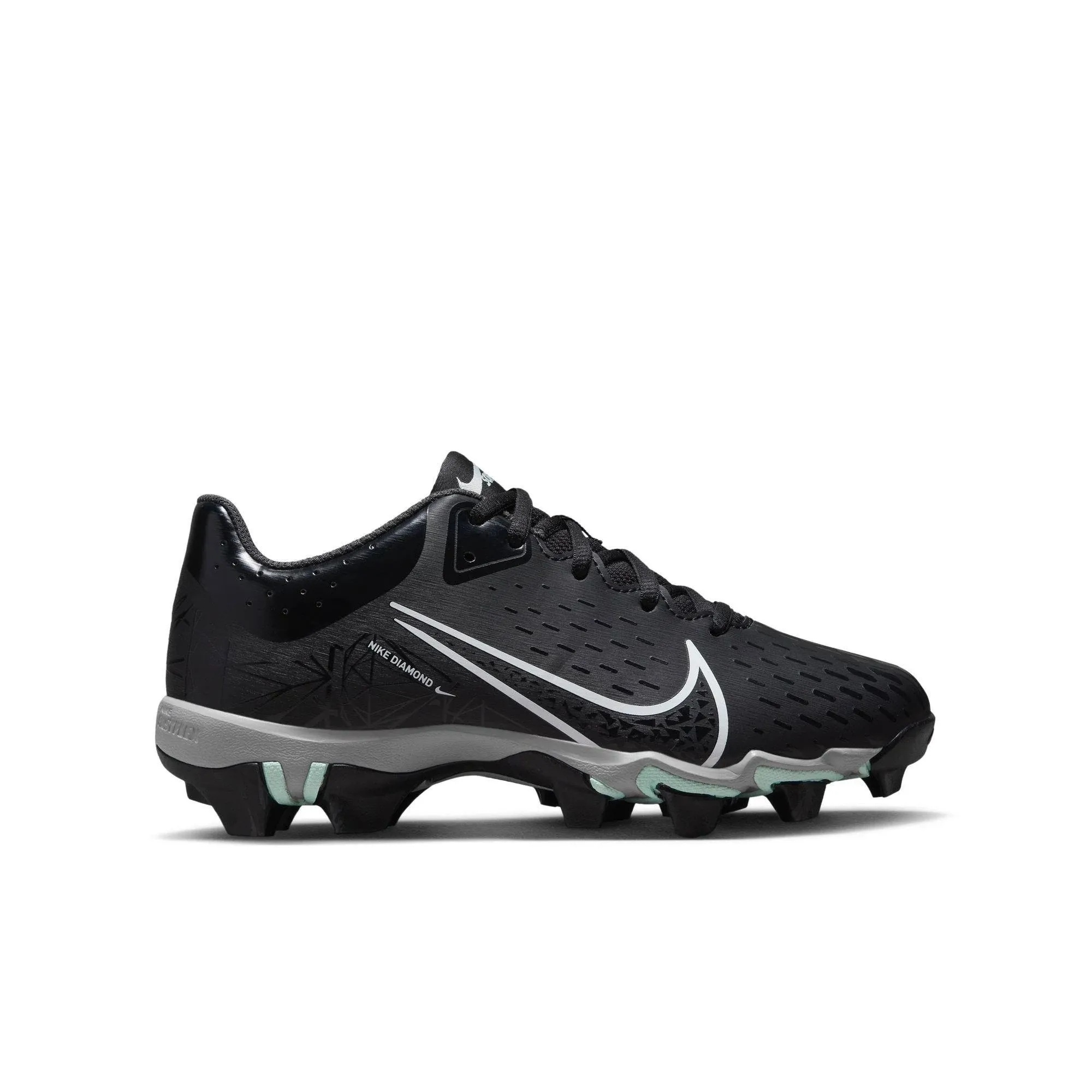 Nike Youth Hyperdiamond 4 GG CZ5919 010 Color: Black/Grey/Teal Size: 13C