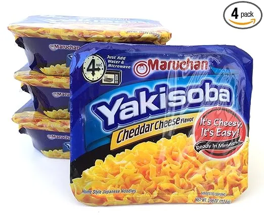  Sabor A Queso Cheddar Yakisoba, 3.96 Oz, Paquete De 8, (4178990766)