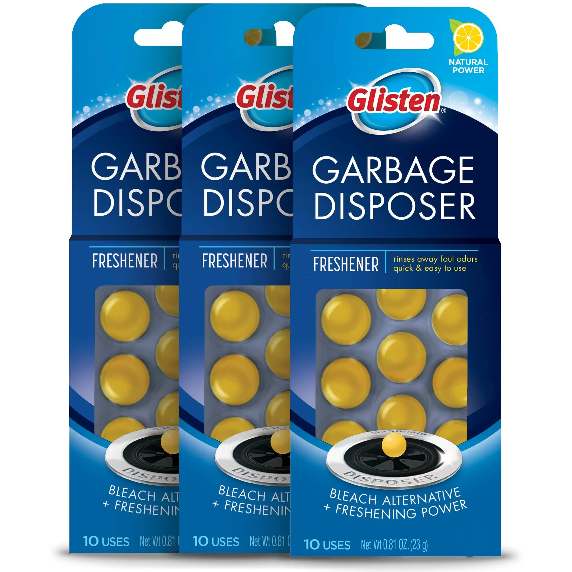 Glisten DPLM12T Disposer Care Disposer and Drain Freshener-0.81 Oz Lemon