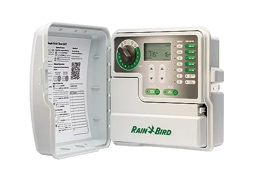 Rain Bird SST1200OUT Simple-to-Set Indoor/Outdoor Sprinkler/Irrigation Timer/Controller, 12-Zone/Station (this New/Improved Model Replaces SST1200O),Gray/Green