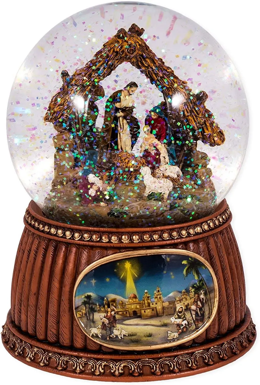 Musical Nativity Glitter Dome Christmas Snow Globe