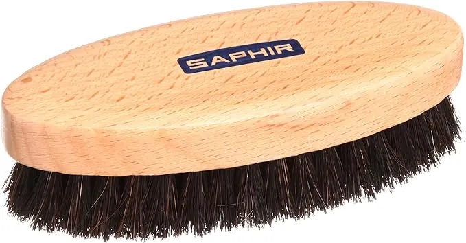 Oval Horsehair Brush Saphir - Black