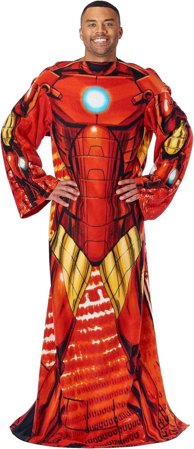 Marvel 1MAR024000002RET 's Iron Man, "Being Iron Man" Adult Comfy Throw Blanket, 48" x 71", Multi Color