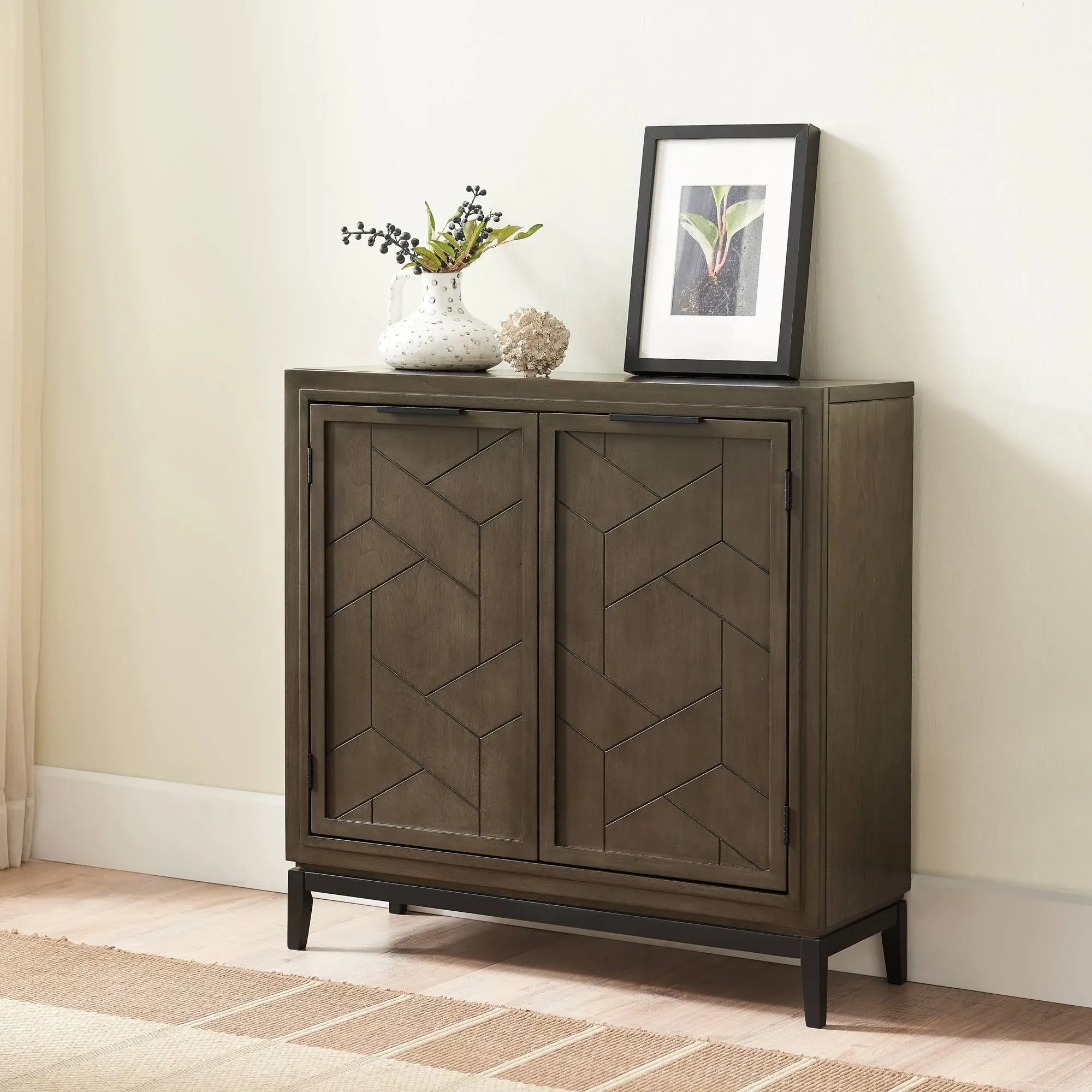 Leick Emmett 30&quot; Wide Smoke Gray Wood 2-Door Foyer Cabinet | www.lampsplus.com