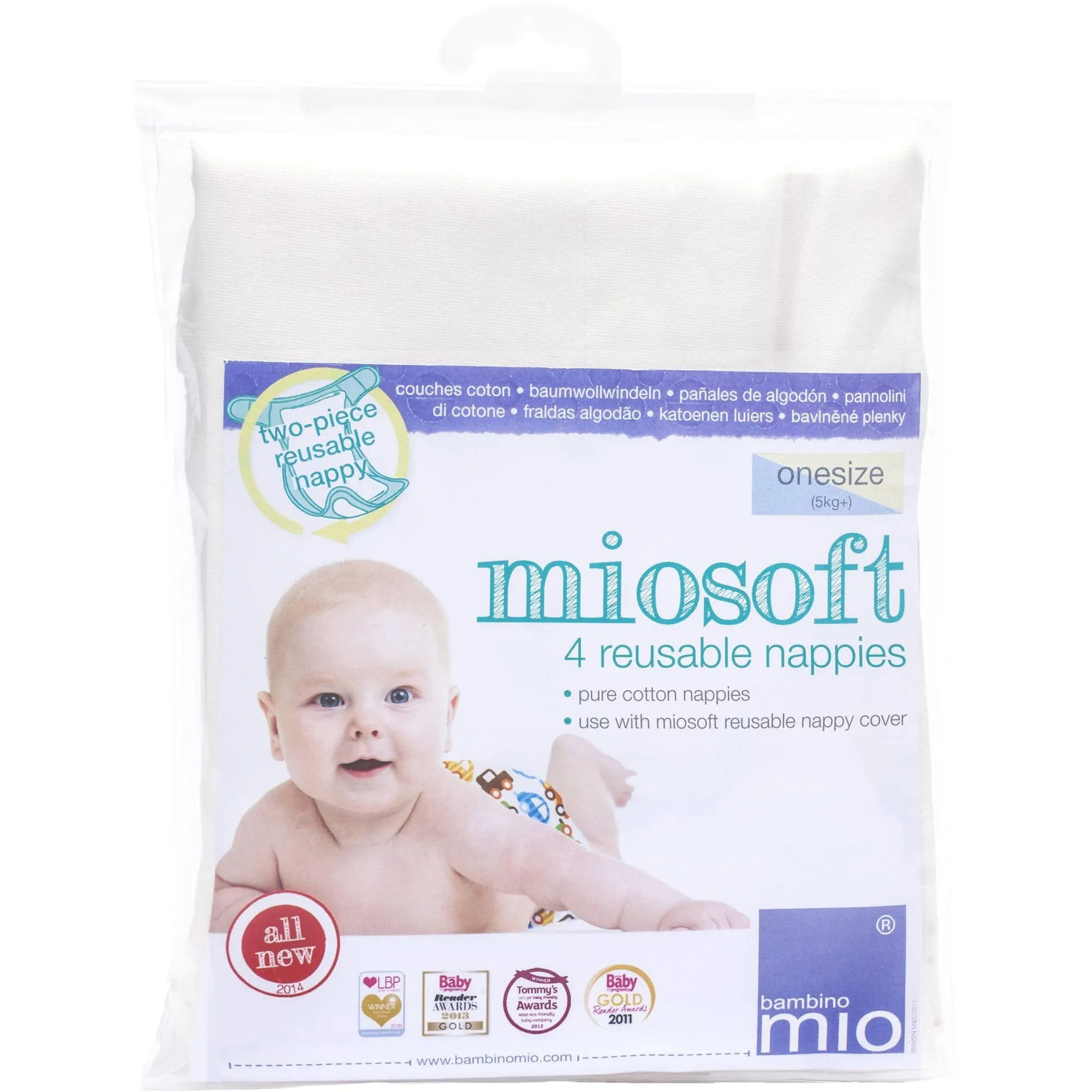 Bambino Mio MioSoft One Size Prefold Nappy- Pack of 4 — Becoming Eco