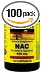 Nature's Blend NAC Supplement N-Acetyl-L-Cysteine 600mg 100 Capsules - Immune Support, Antioxidant for Cellular Health