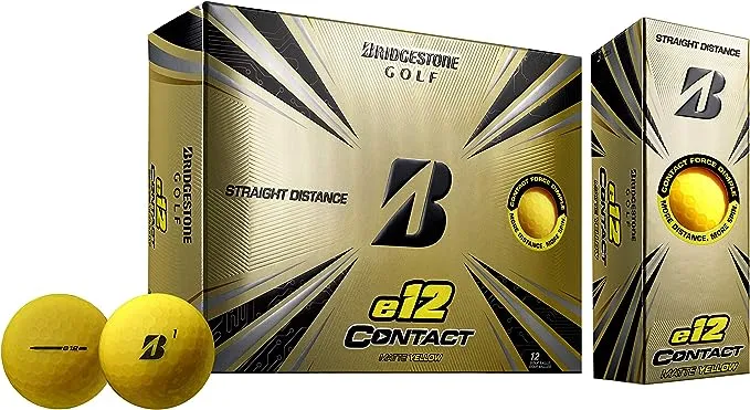 Bridgestone E12 Contact Golf Balls - Dozen, Yellow