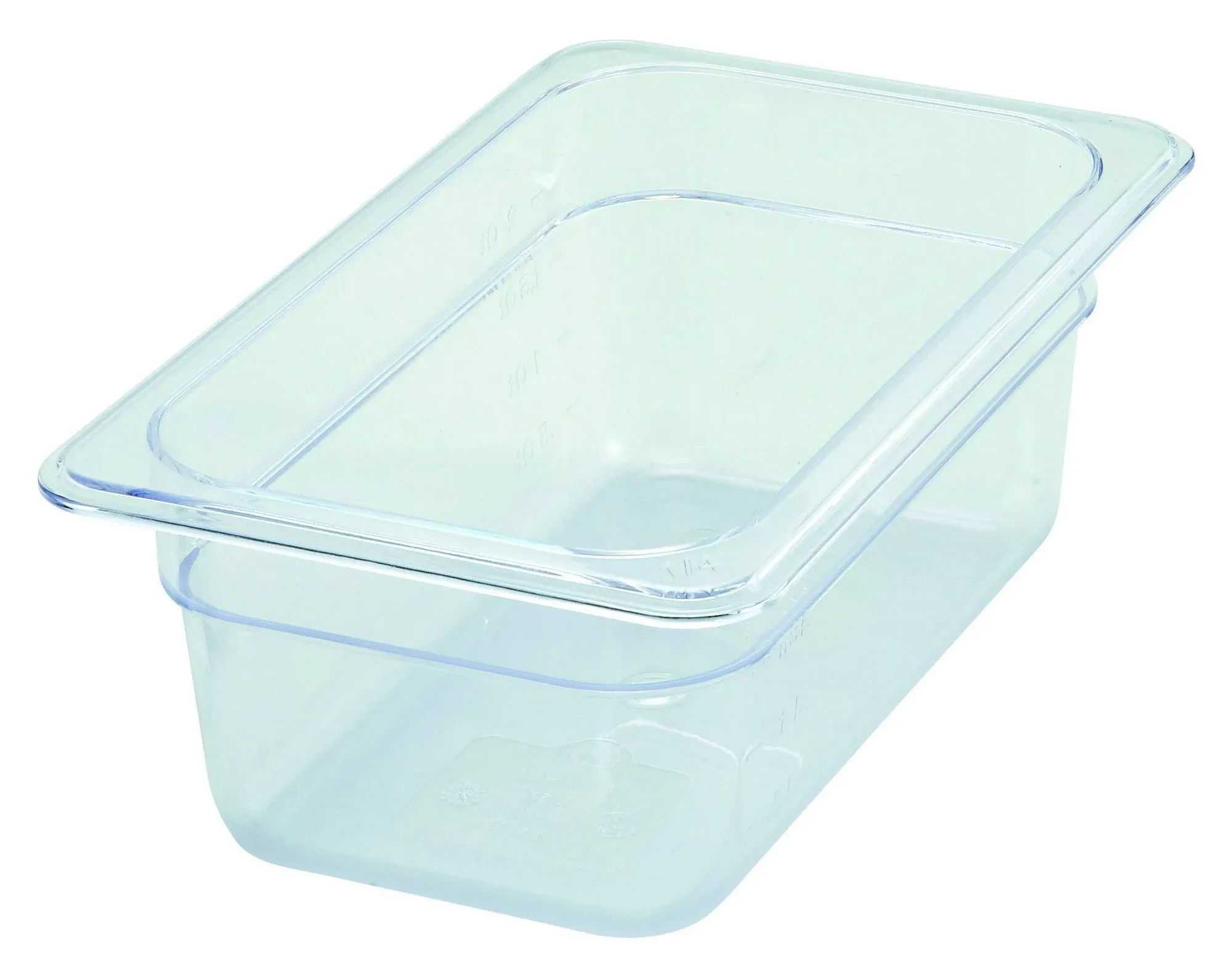 Winco SP7404 1/4 Size Polycarbonate Food Pan 4"