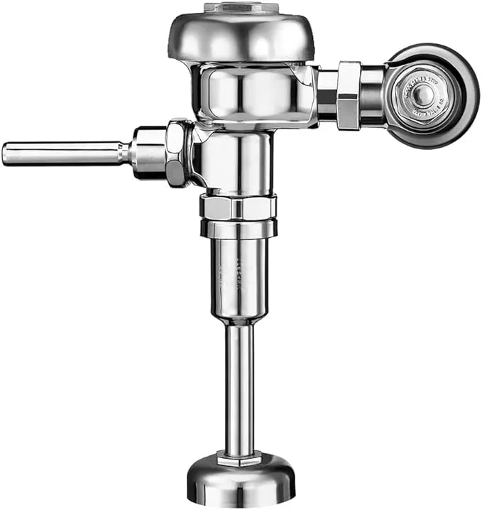 Sloan Regal 186 Exposed Manual Urinal Flushometer, 0.125 GPF Flush Valve - Single Flush, Non-Hold-Open Handle, Fixture Connection Top Spud, Polished Chrome Finish, 3982604