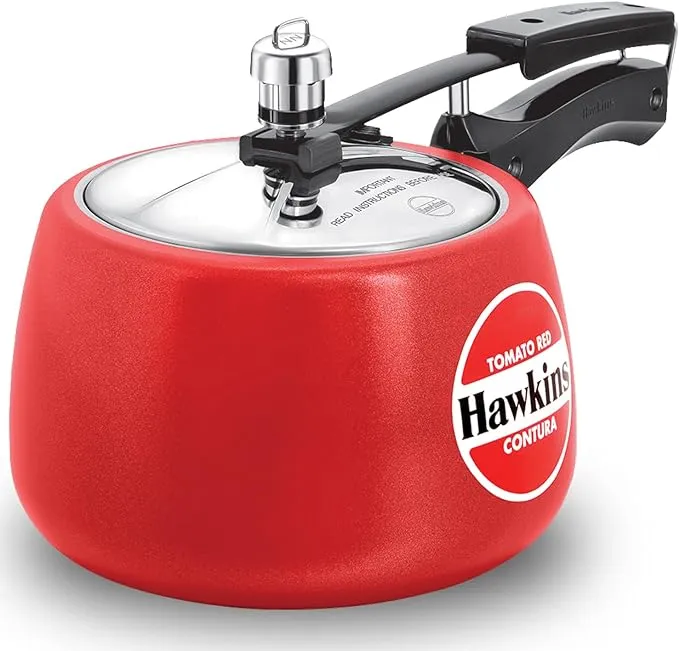 Hawkins Ceramic CTR 30 Coated Contura Pressure Cooker 3 L Red