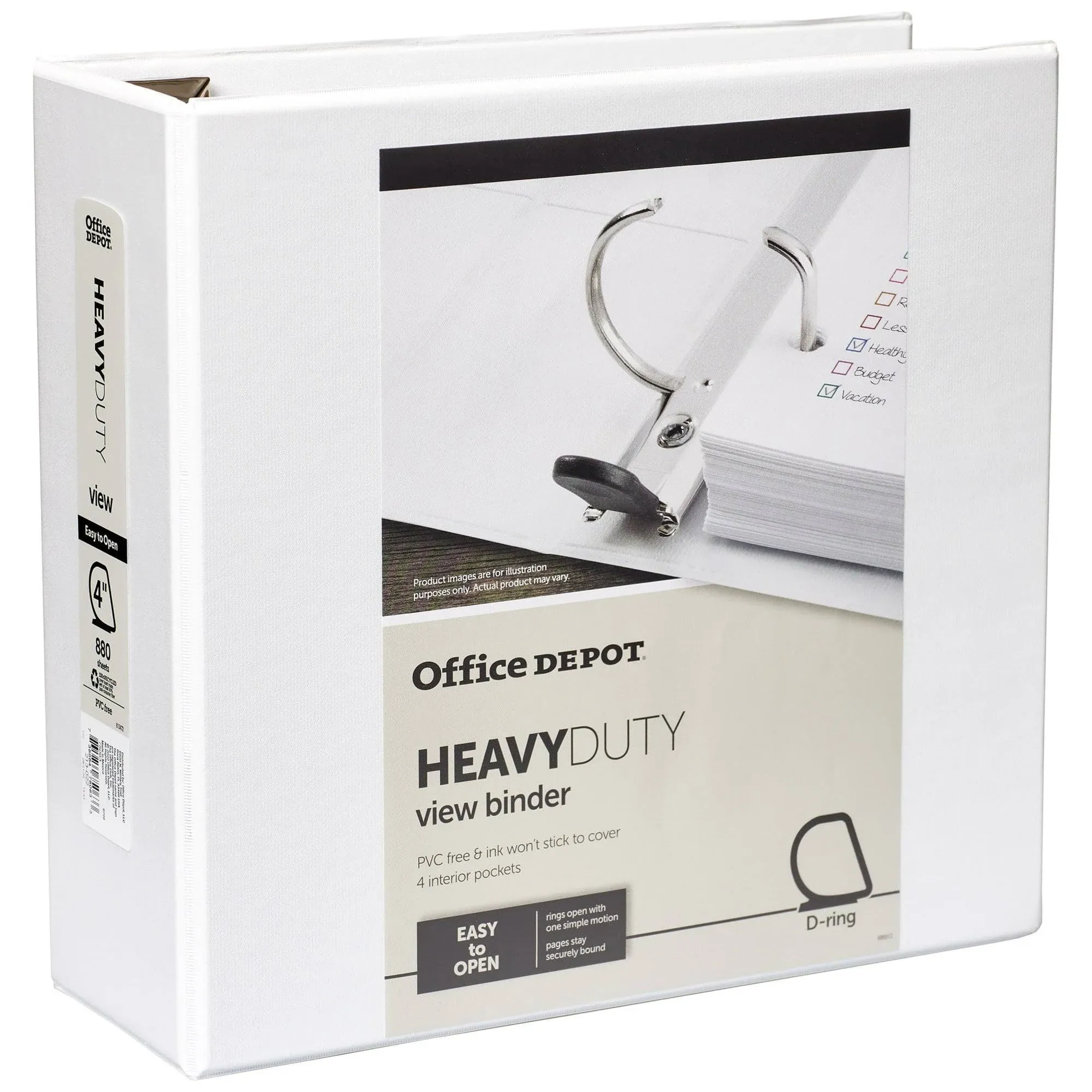 Office Depot Heavy-Duty View 3-Ring Binder