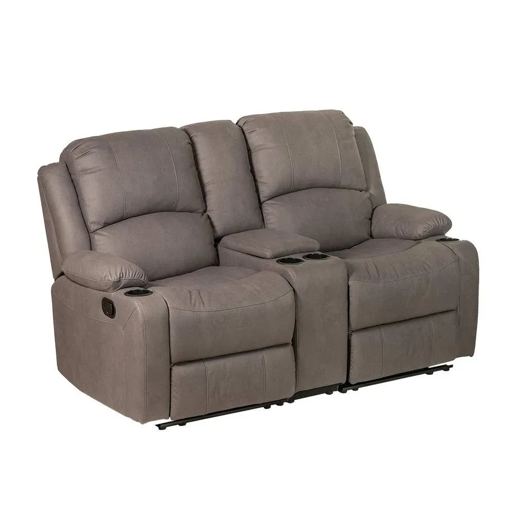 Camper Comfort 67" Wall Hugger Reclining | RV Theater SEATS | Double Recliner RV Sofa & Console | RV Couch | RV Theater Seating | RV Furniture