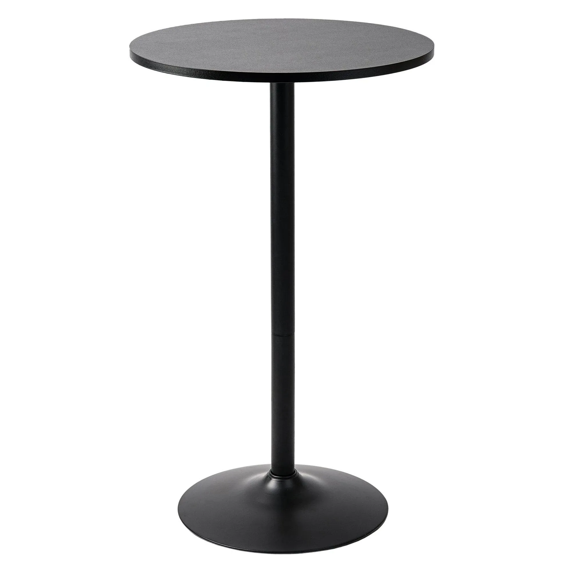 Pearington Round Cocktail Bistro High Table with Black Top and Base, 1-Pack