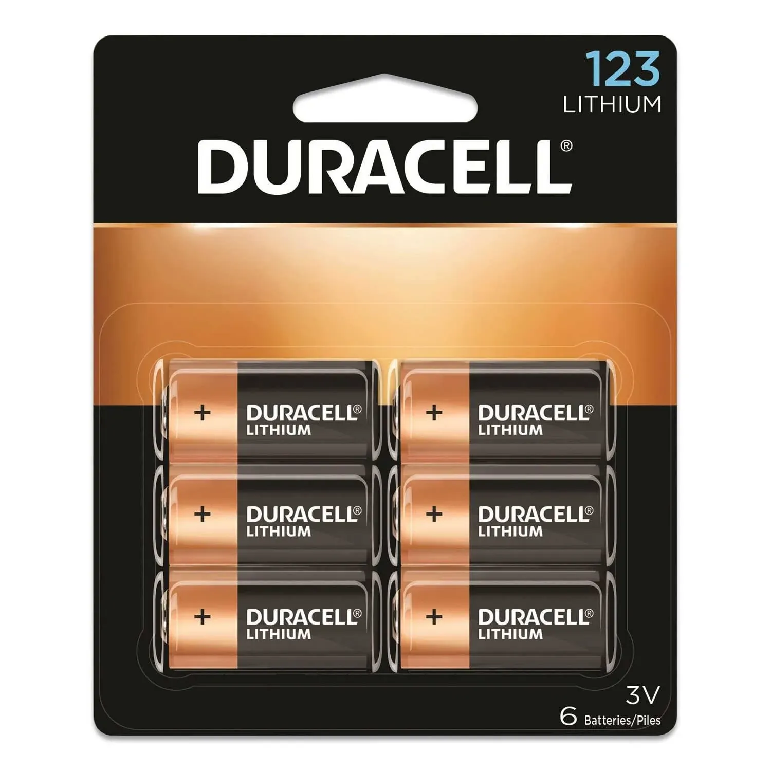 Duracell - Specialty High-Power Lithium Batteries, 123, 3 V, 6/Pack