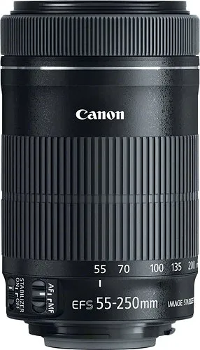 Canon EF-S 55-250mm F4-5.6 Is Stm Objective Zoom Black