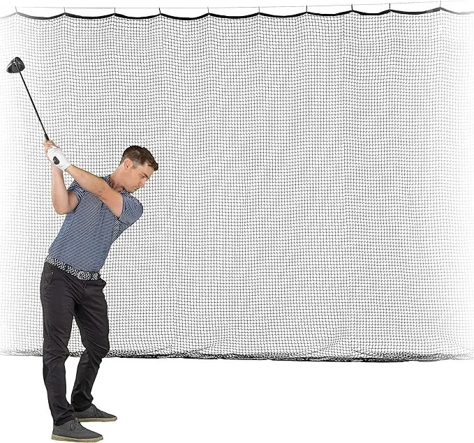 GoSports 15 ft Proper 10 ft Sports Netting - Hitting Net for Golf, Baseball, Hockey, Soccer, LAX and More