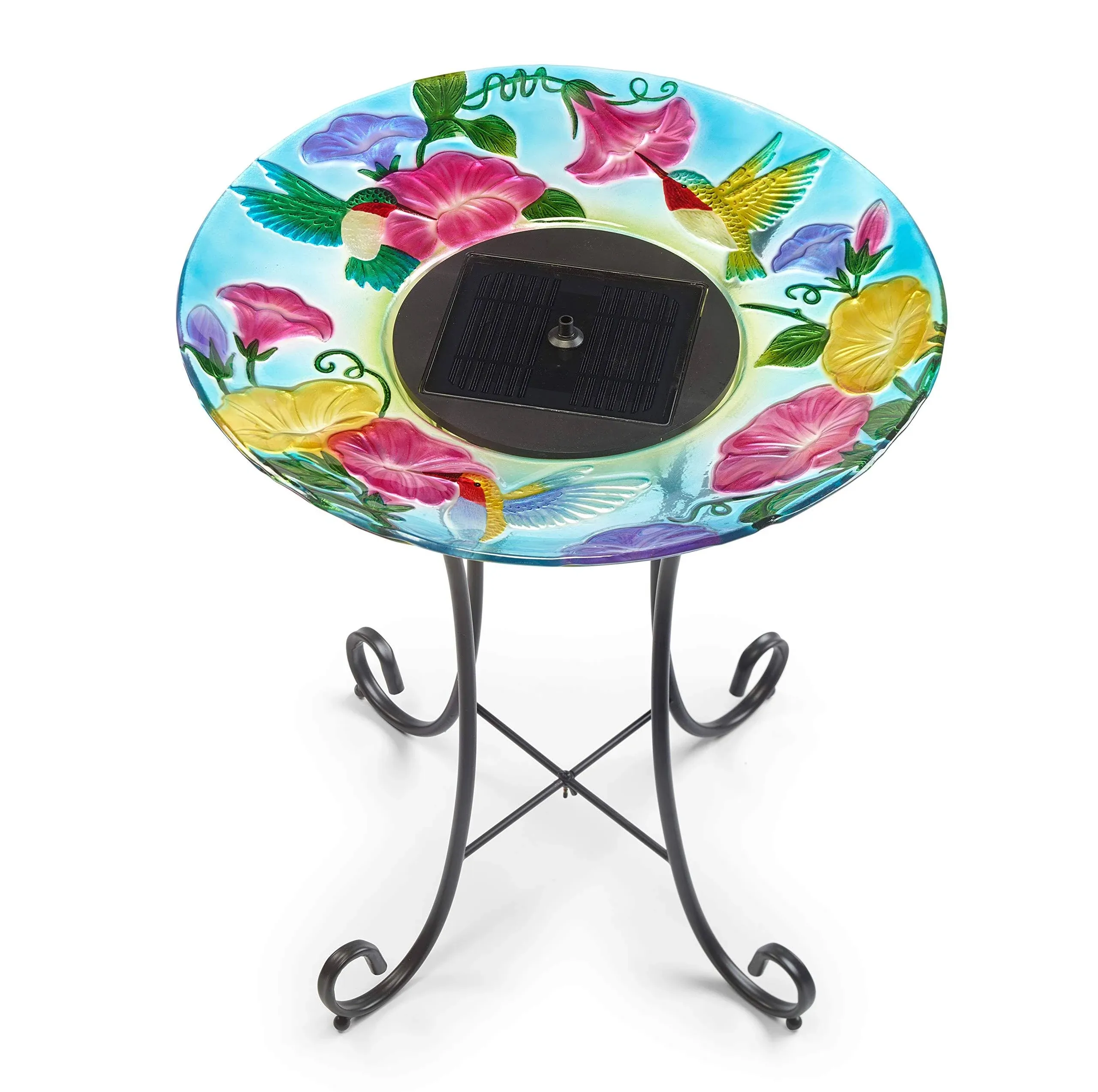 20224R01 Hummingbird Birdbath, Multicolor