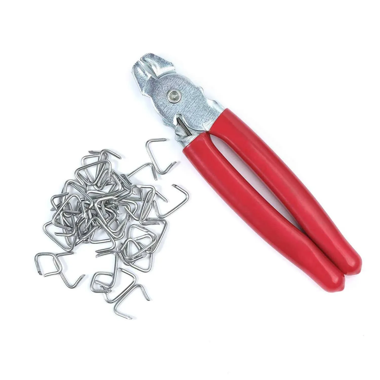 Nidaye Straight Hog Ring Pliers Set &amp; 200pcs Galvanized Hog Rings