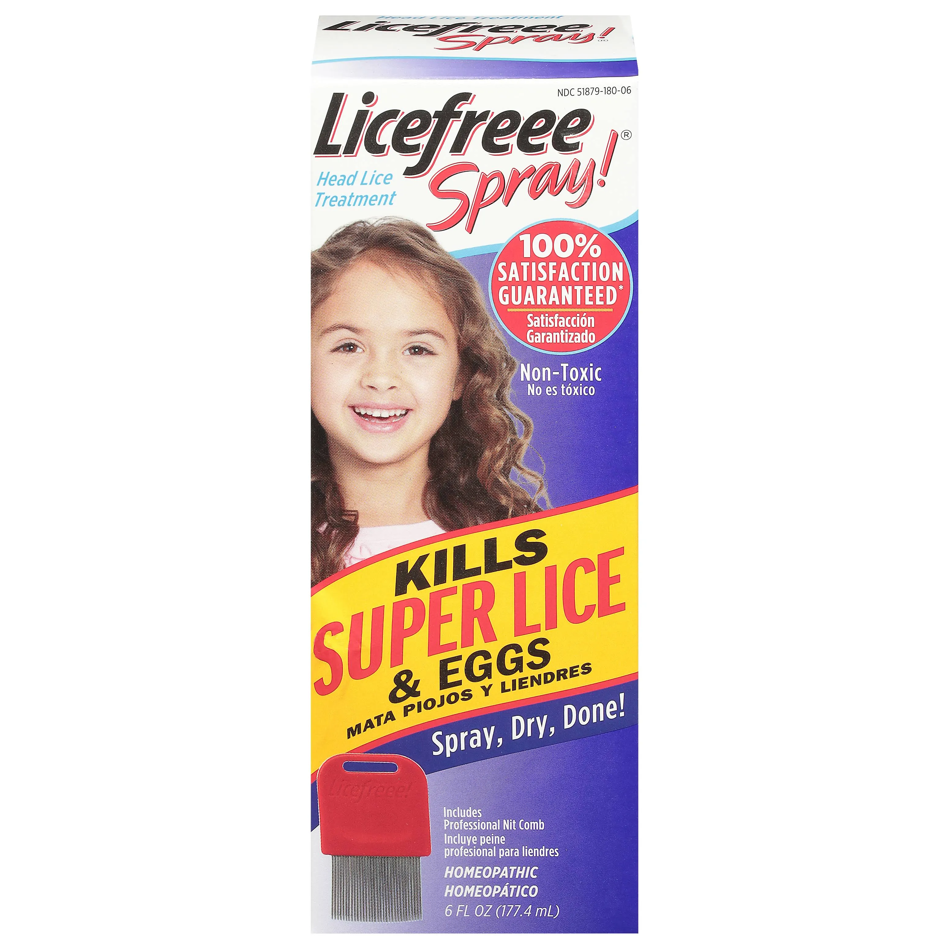 Licefreee! Spray Instant Head Lice Treatment - 6 Fl Oz