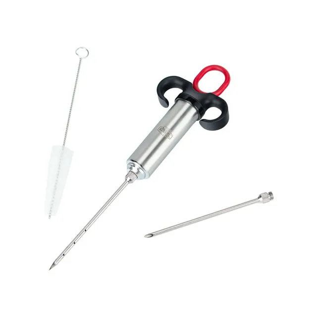 New Expert Grill Marinade Injector - Stainless Steel - Needles &amp; Cleaning Brush