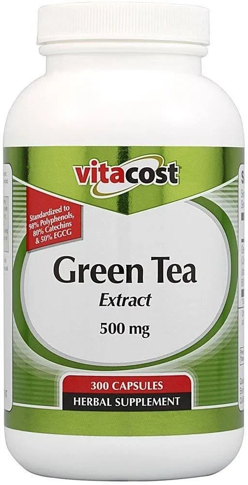 Vitacost Green Tea Extract - Standardized - 500 mg - 300 Capsules