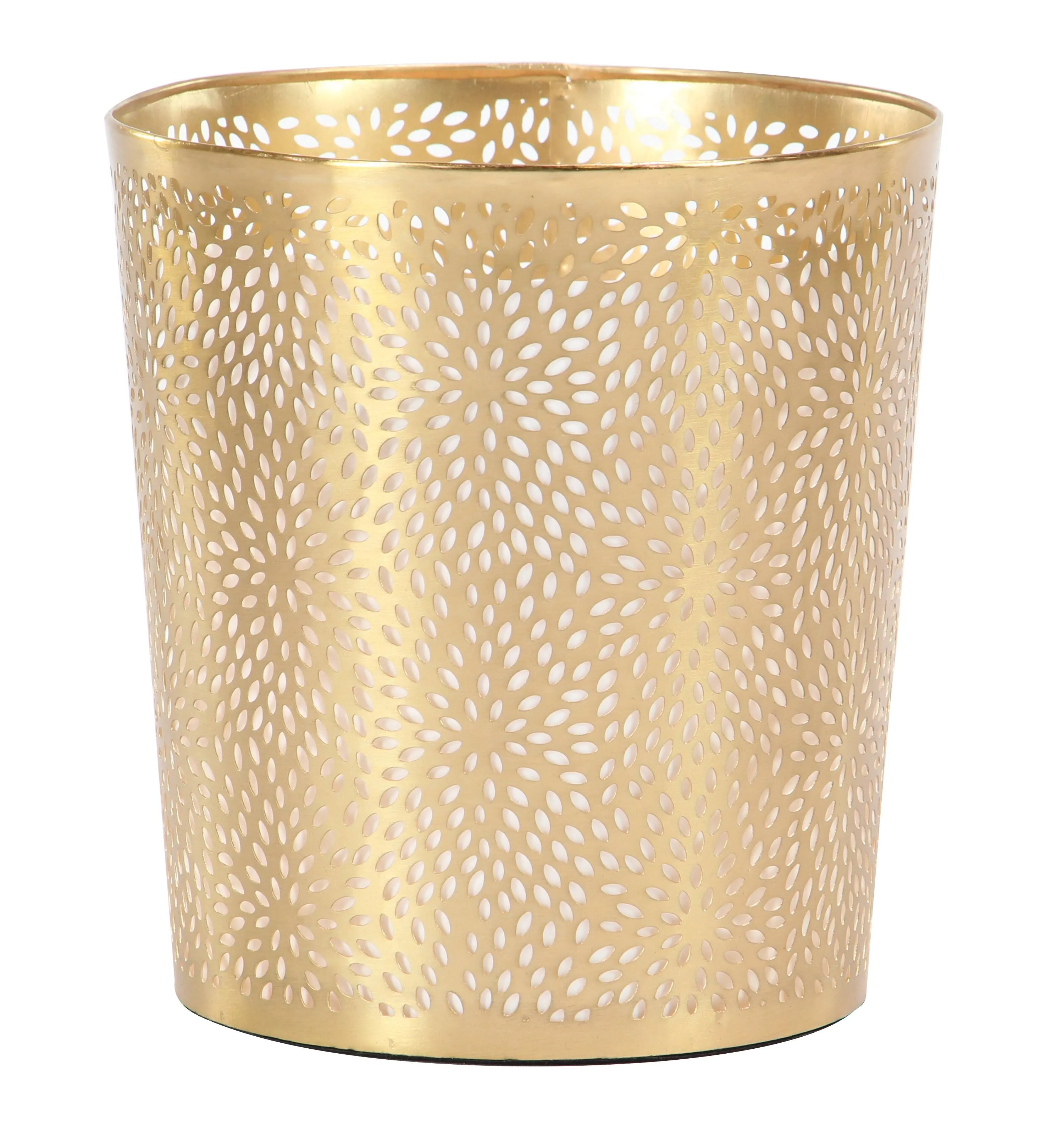 CosmoLiving by Cosmopolitan Glam Metal Small Waste Bin, Gold