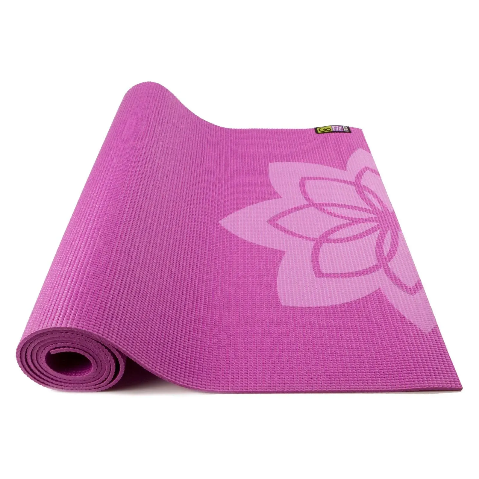 GoFit Printed Yoga Mat - Blue, Purple, and Green