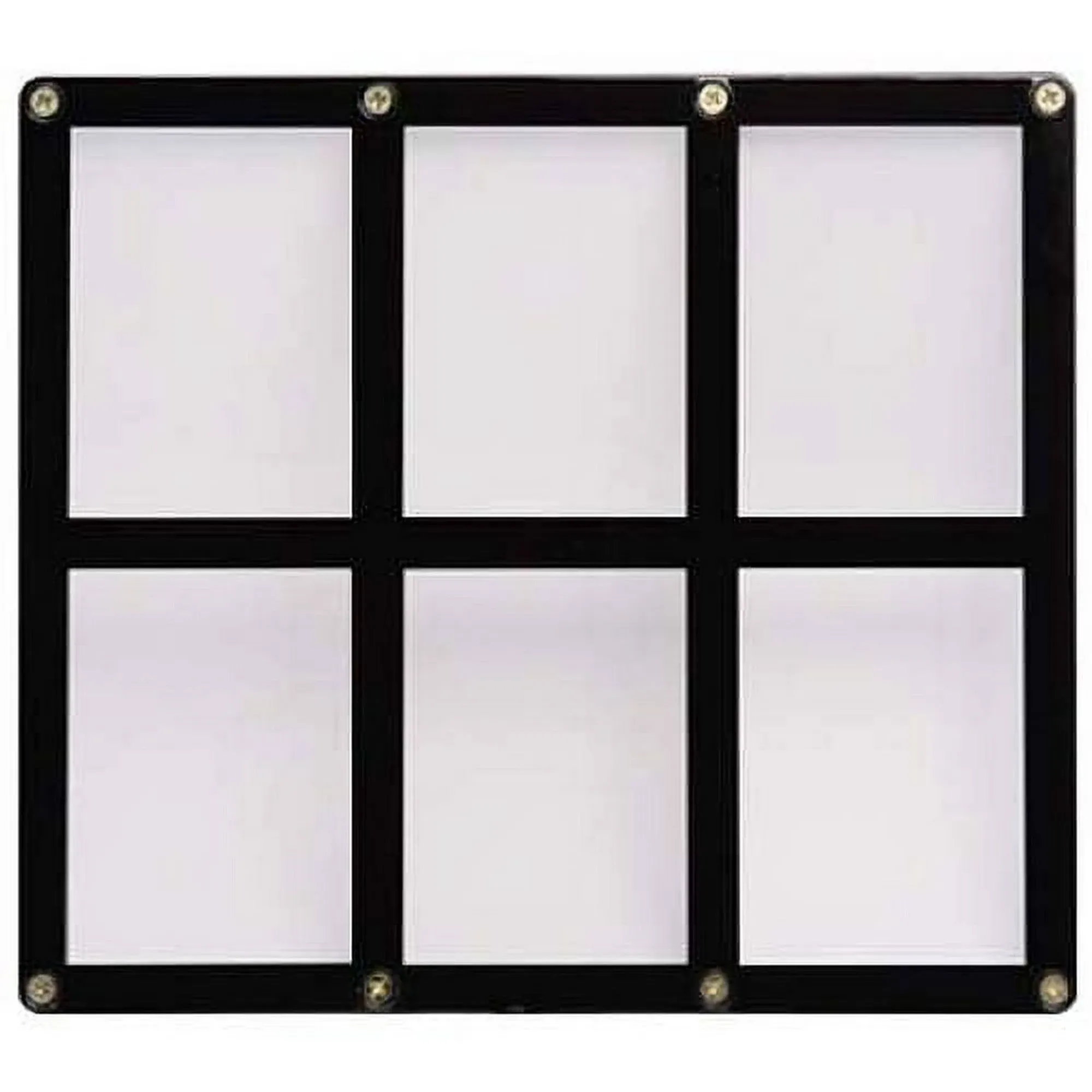 NEW Ultra Pro Black Frame 6-CARD Screwdown Recessed 8 Screw Clear Display 81203