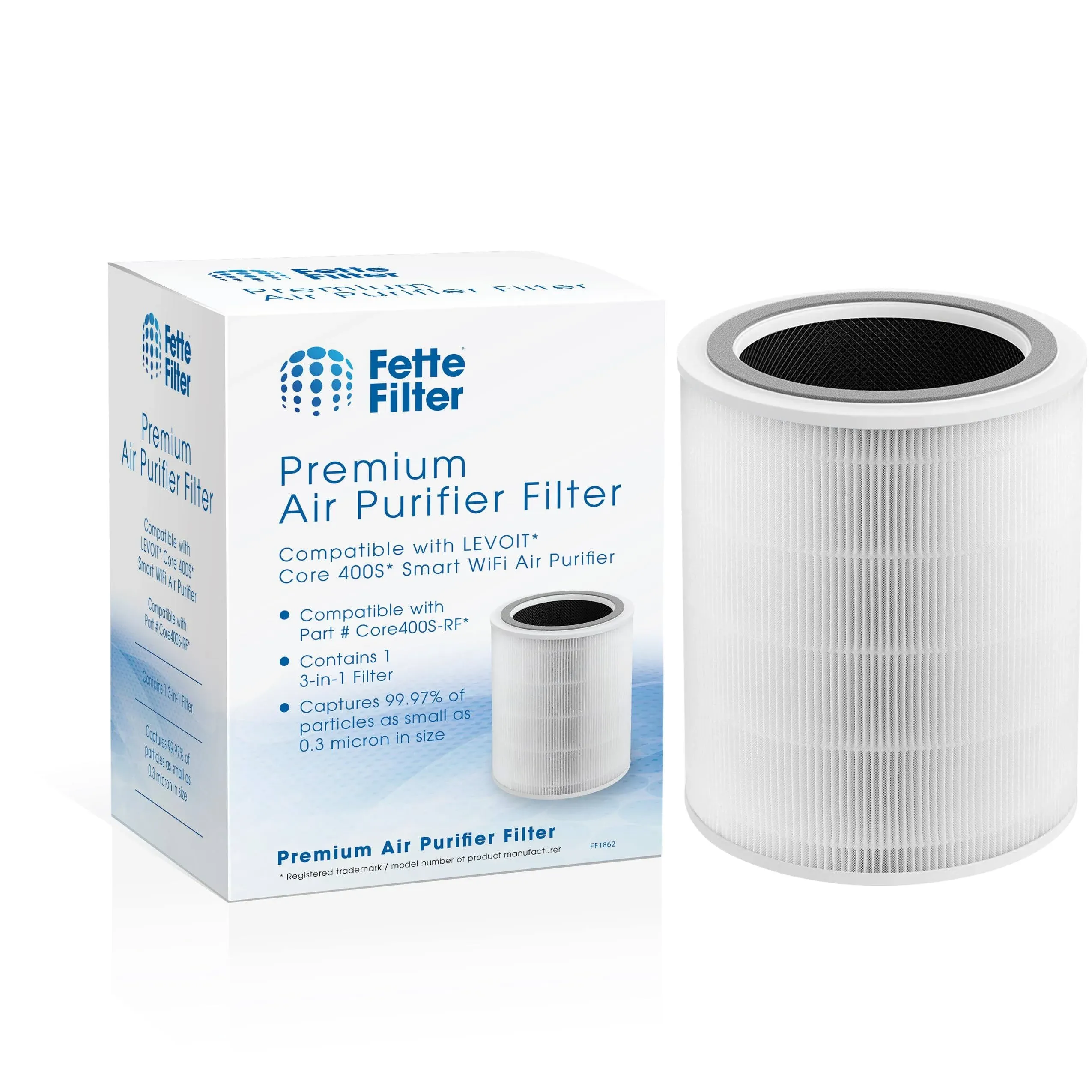 True HEPA H13 Replacement Filter Compatible with LEVOIT Core 400S # Core400S-RF