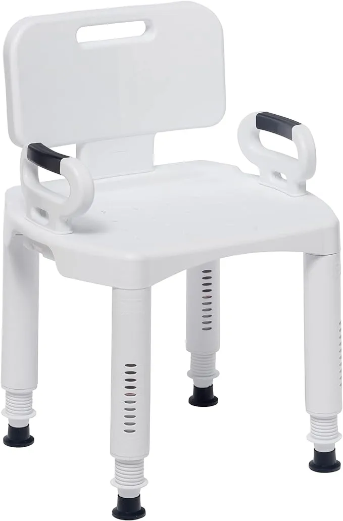 Drive Medical Premium Series Shower Chair with Back and Arms