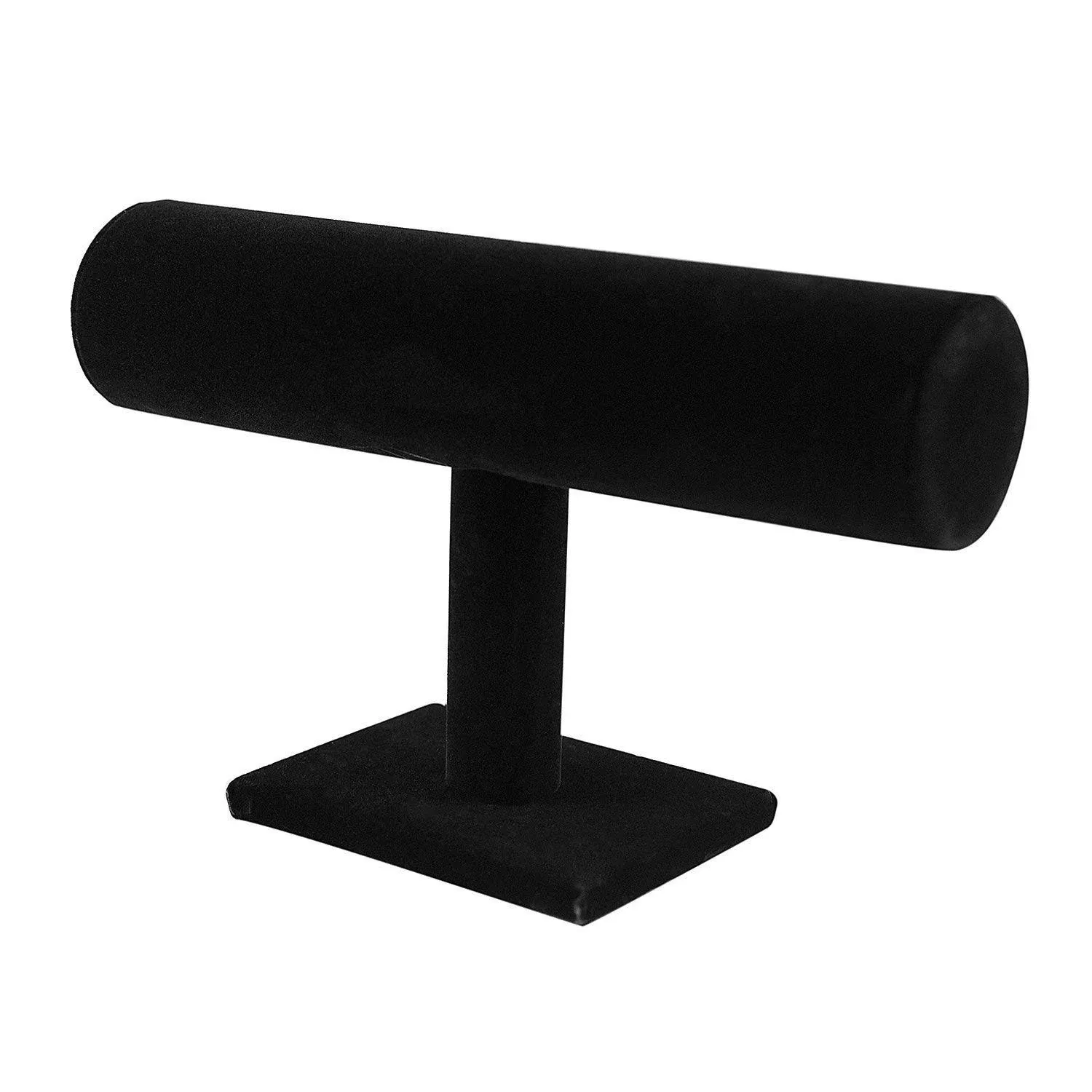 Super Z Outlet Black Velvet Hovering T-Bar Bracelet Necklace Jewelry Display Stand for Home Organization