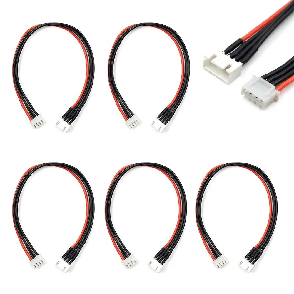 JST-XH 3S Balance Plug Extension Lead Wire 200mm 5 PCS for LiPo Battery Balance Charging 22AWG Silicone