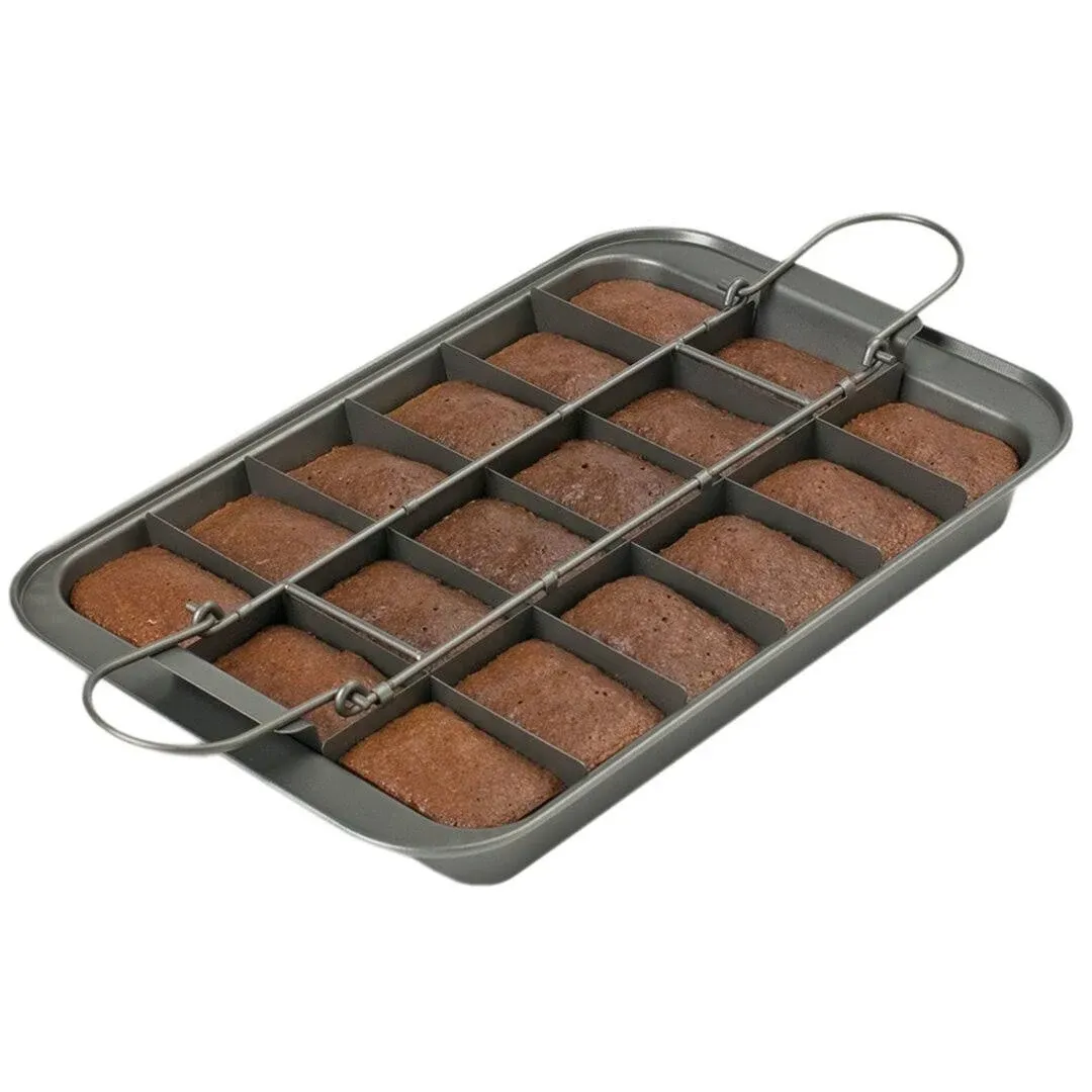 Chicago Metallic Professional Slice Solutions Brownie Pan, Size: One size, Silver