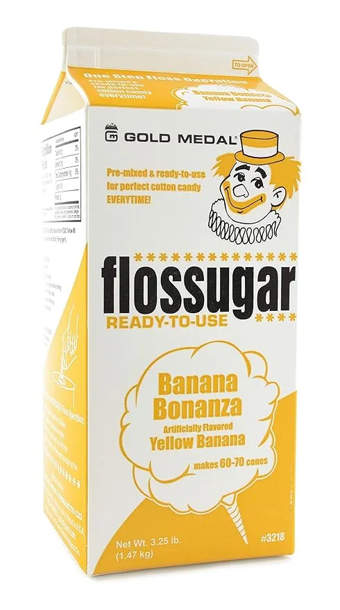 Banana Flossugar (1/2 gallon)