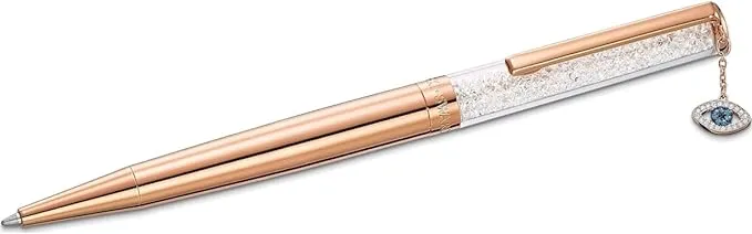 SWAROVSKI CRYSTALLINE EVIL EYE BALLPOINT PEN ROSE-GOLD #5553337 BRAND NEW F/SH