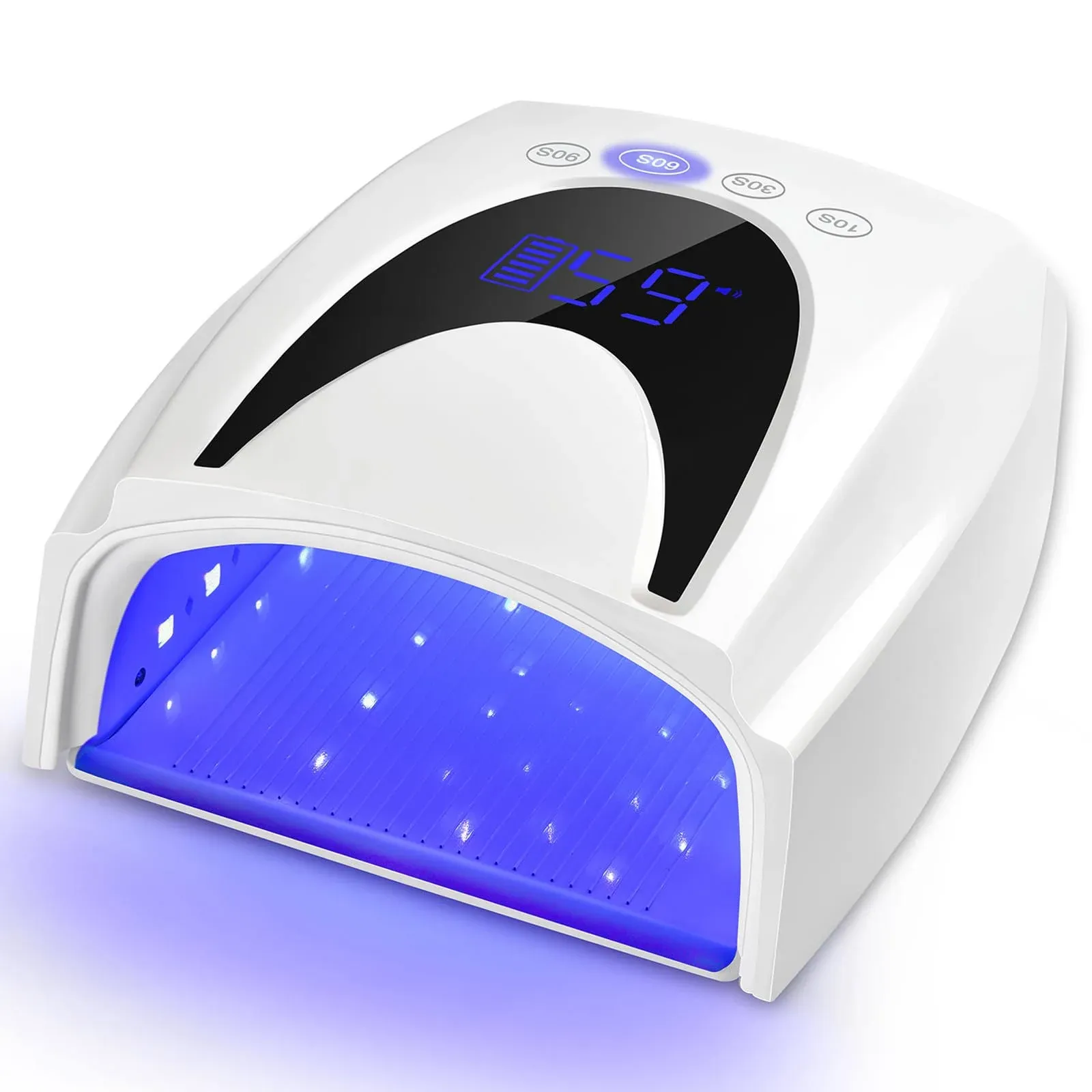 SUMOZO 72W Rechargeable UV LED Nail Lamp,UV Light for Nails Cordless Nail Lamp ...