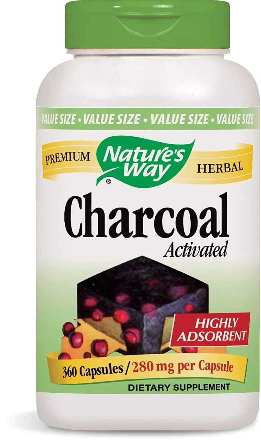 Nature's Way - Activated Charcoal - 360 Capsules