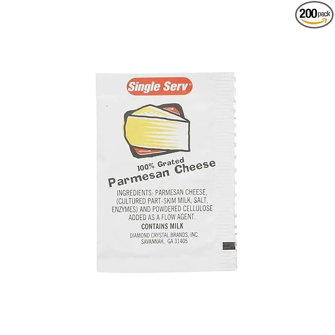 Grated Parmesan Cheese 3.5 Gram Portion Packet - 200/Case