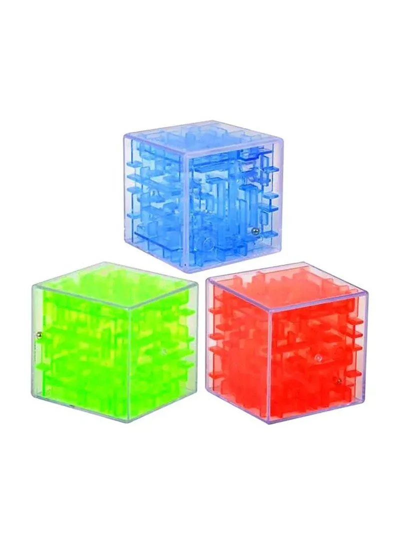 Gamie Brainy Maze Puzzle Cube Game, Set of 3, Maze Cube Puzzles for Kids, Mini ...