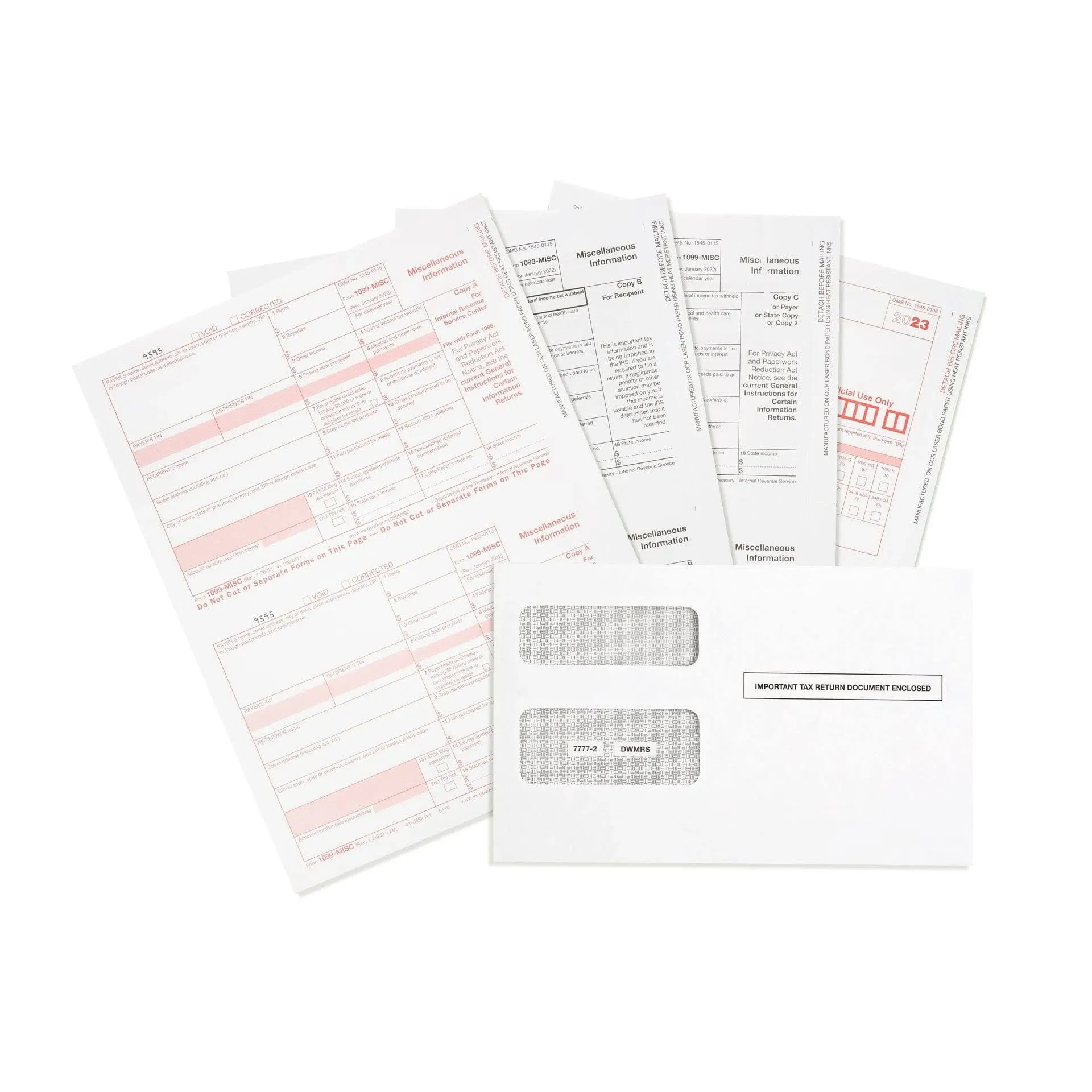 MISC Forms 2023 4 Part Tax Forms Kit 25 Vendor Kit Laser Forms Compatible Quick 