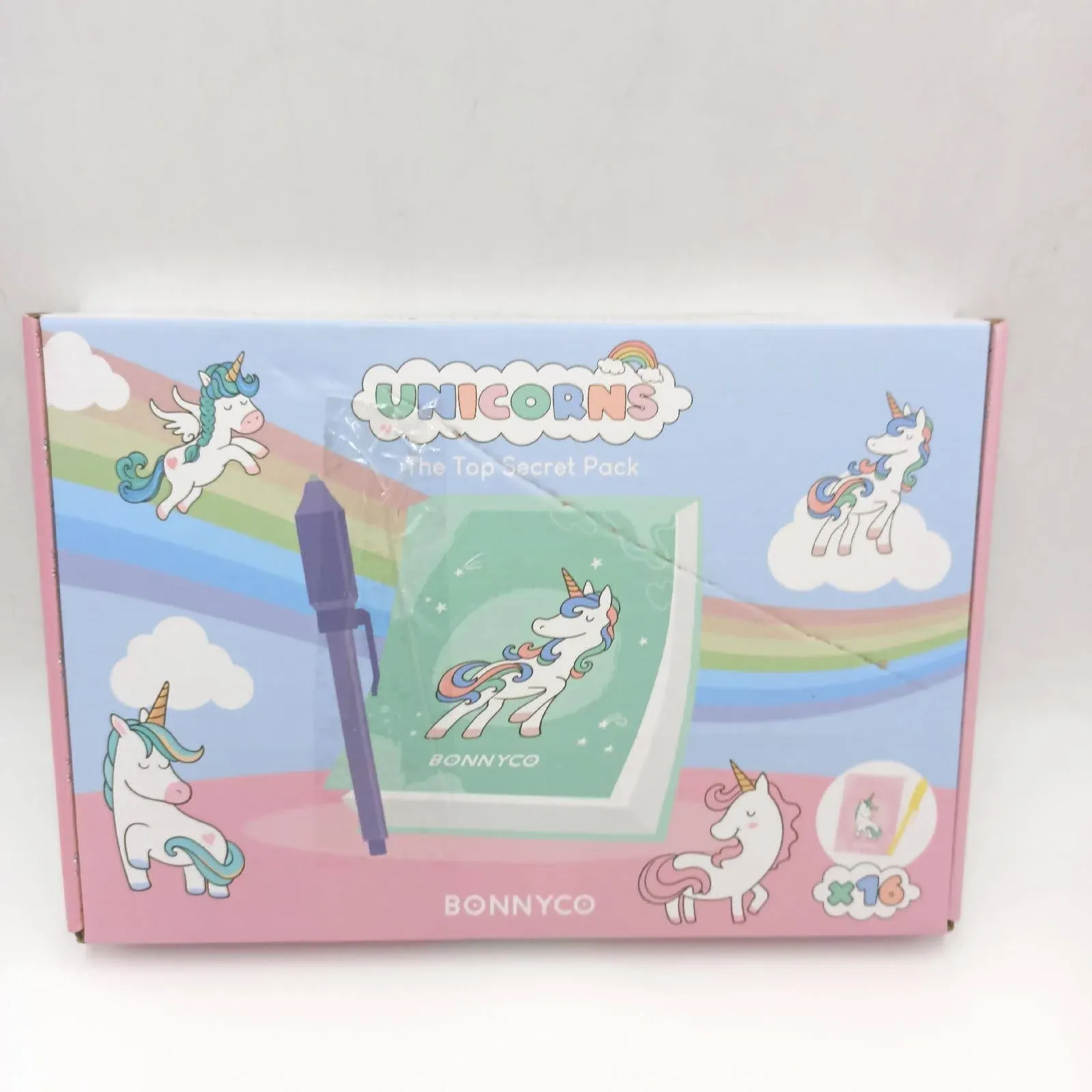 BONNYCO Invisible Ink Pen and Notebook Pack of 16 Unicorn Party Favors for Ki...