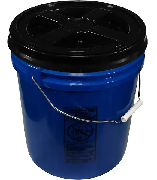 Blue 5 Gallon 90 Mil Bucket with Gamma Seal Lid (Black)