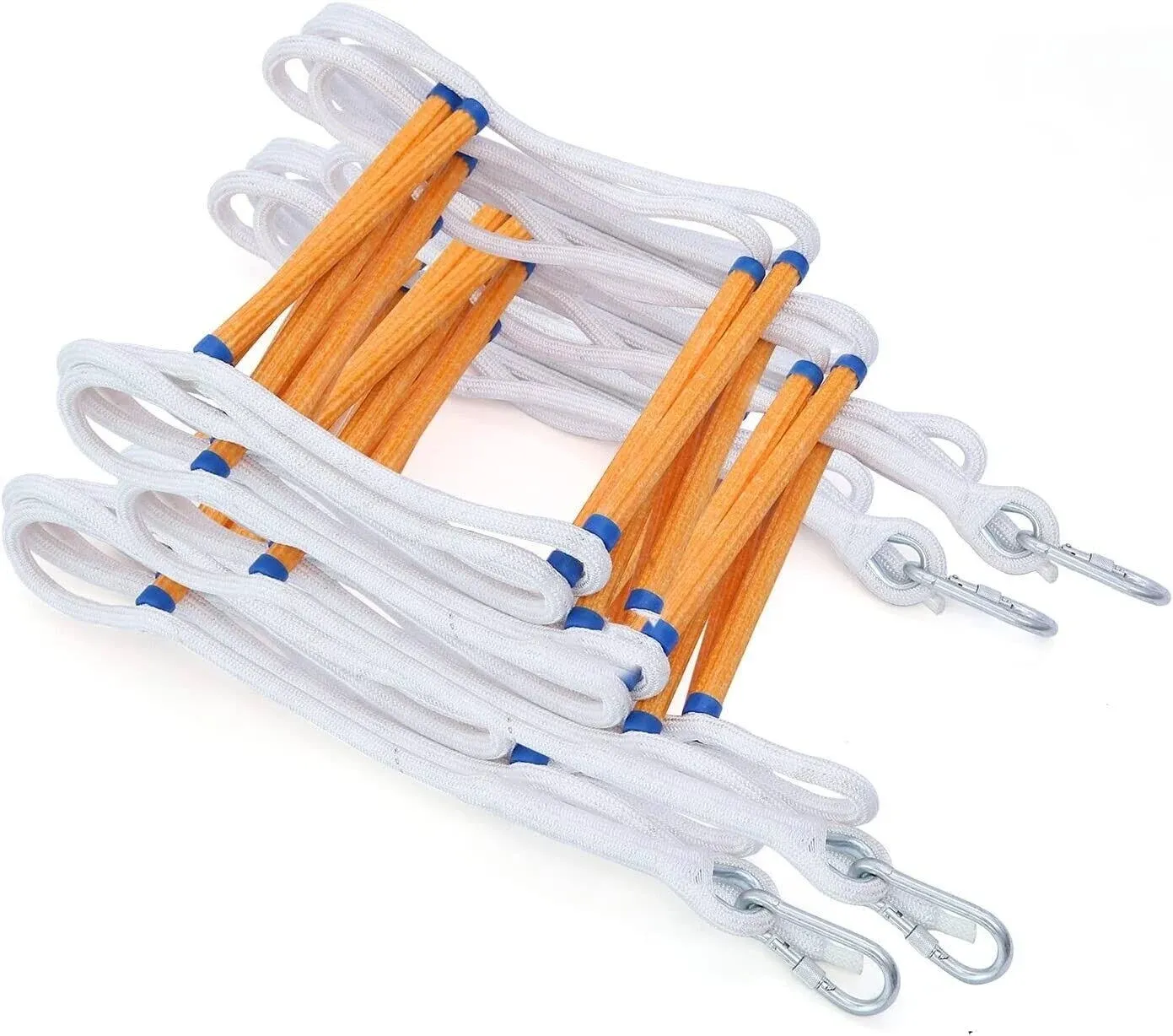 5M 16 FT Emergency Fire Escape Ladder Flame Resistant Safety Rope Escape Ladder