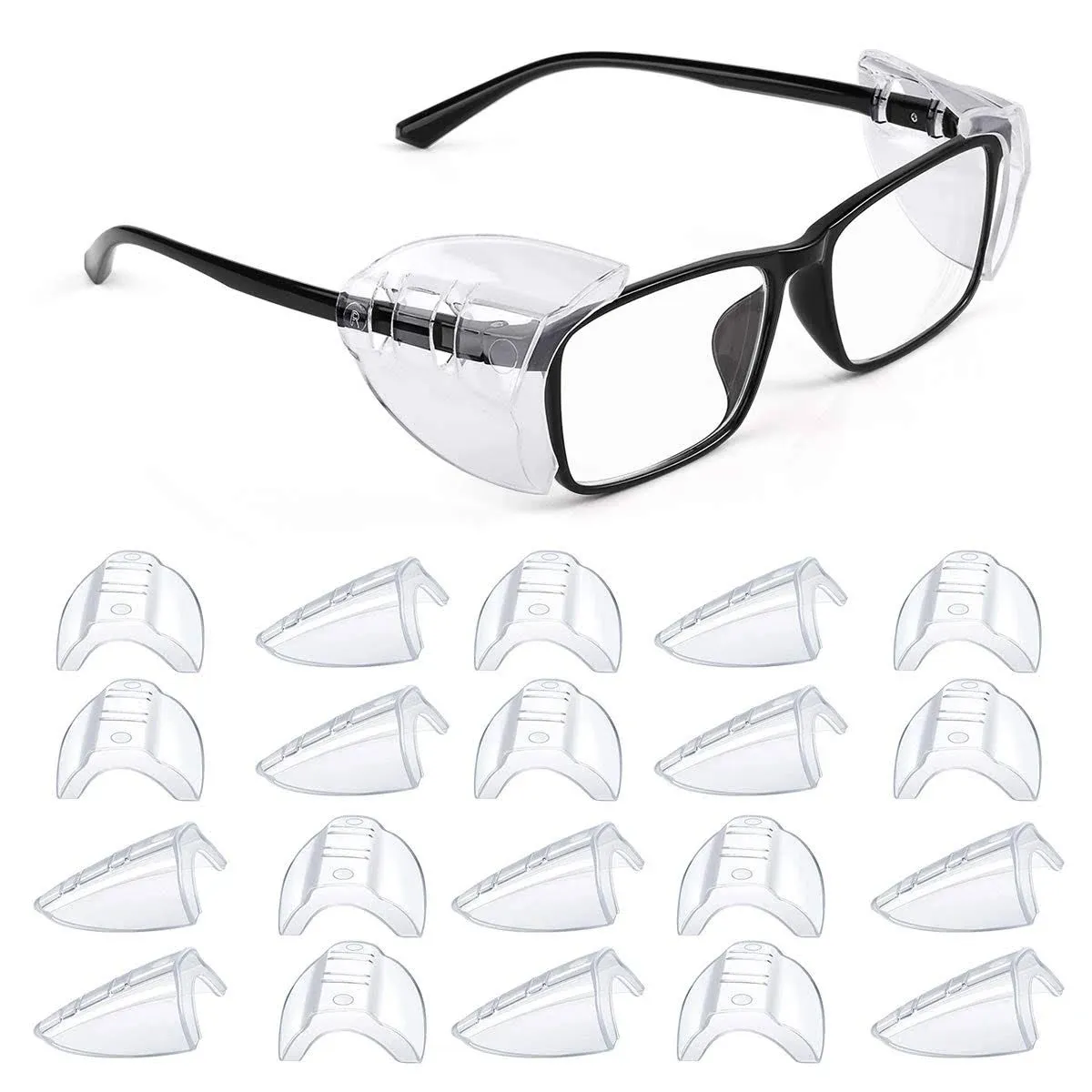 2 Pairs Side Shields for Prescription Glasses Safety Glasses Side Shields for E